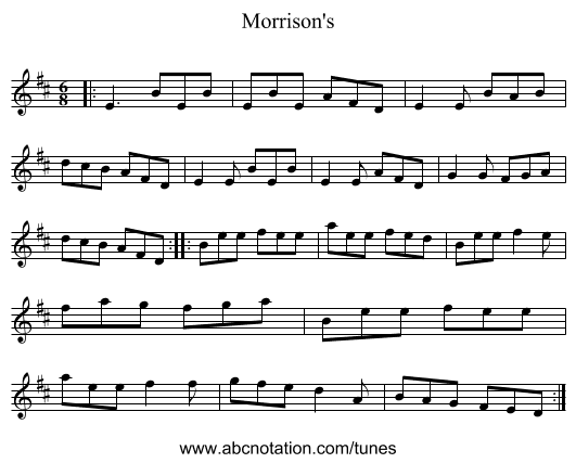 Morrison's - staff notation