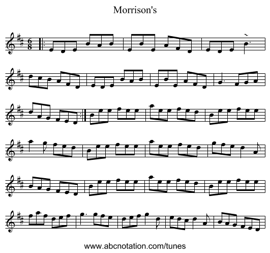 Morrison's - staff notation
