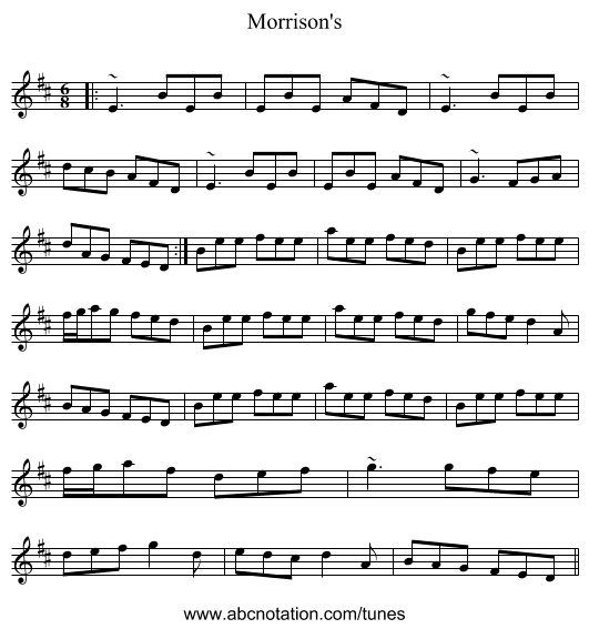 Morrison's - staff notation