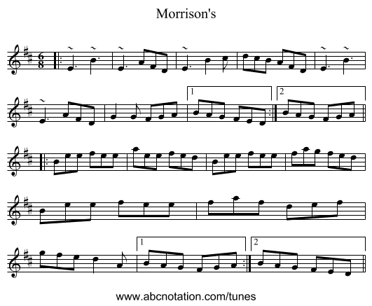 Morrison's - staff notation