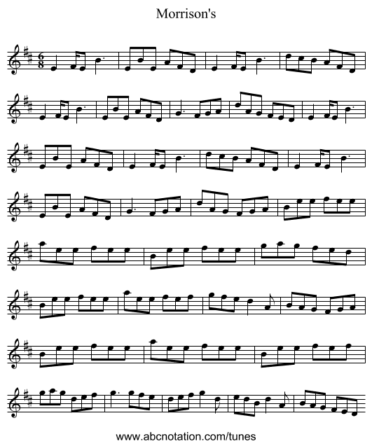 Morrison's - staff notation