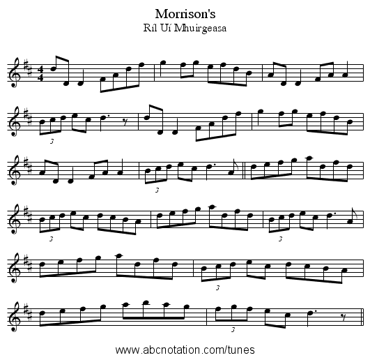 Morrison's - staff notation