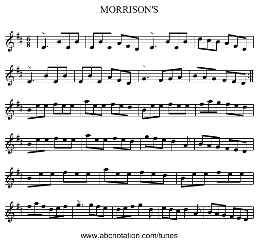 MORRISON'S - staff notation