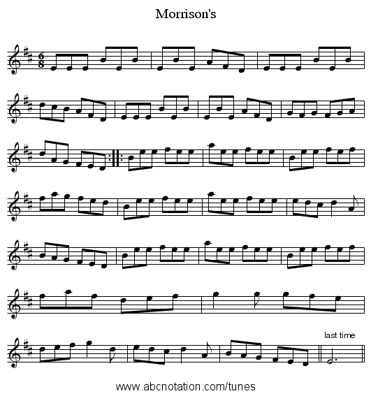 Morrison's - staff notation
