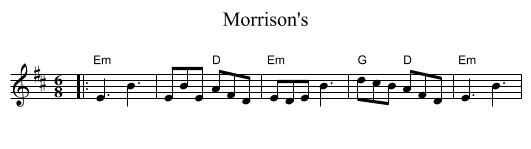 Morrison's - staff notation
