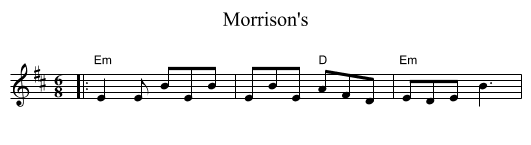 Morrison's - staff notation