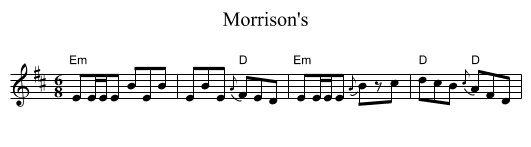 Morrison's - staff notation