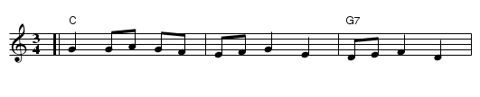 Morsgrisar &auml;r vi allihopa - staff notation