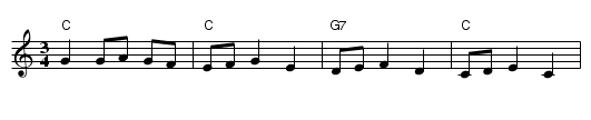 Morsgrisar - staff notation