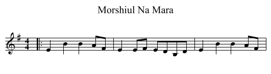 Morshiul Na Mara - staff notation