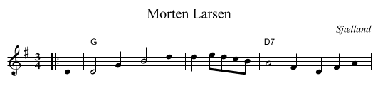 Morten Larsen - staff notation