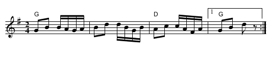 Mortens polka - staff notation