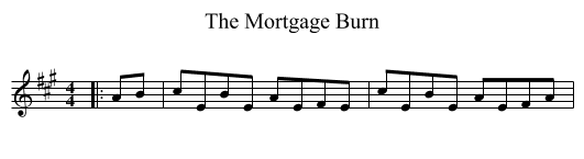 Mortgage Burn, The  - staff notation