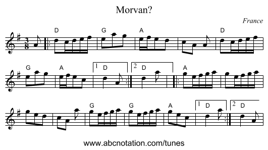 Morvan? - staff notation