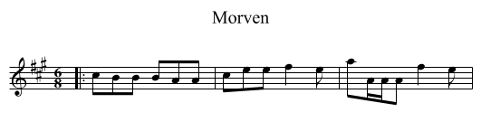 Morven - staff notation