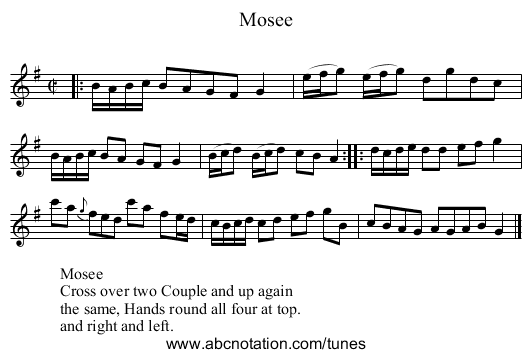 Mosee - staff notation