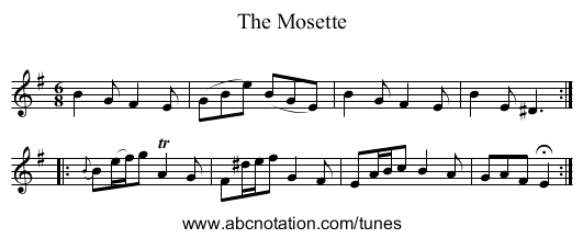 Mosette, The - staff notation