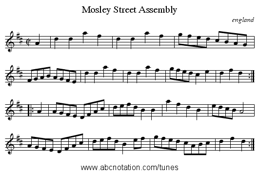Mosley Street Assembly - staff notation