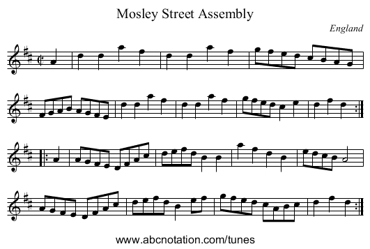 Mosley Street Assembly - staff notation