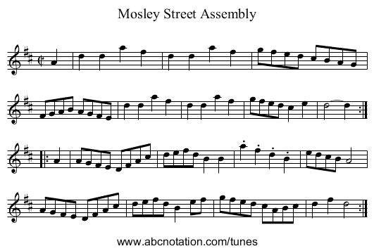 Mosley Street Assembly - staff notation