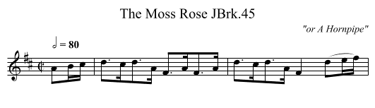 Moss Rose JBrk.45, The - staff notation