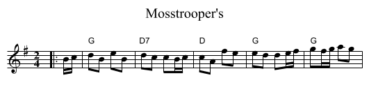 Mosstrooper's - staff notation