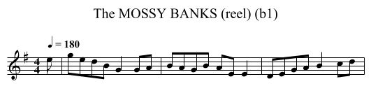 MOSSY BANKS (reel) (b1), The - staff notation