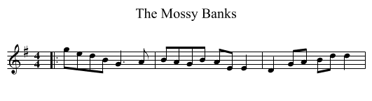 Mossy Banks, The  - staff notation