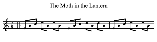 Moth in the Lantern, The  - staff notation