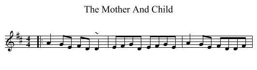 Mother And Child, The  - staff notation