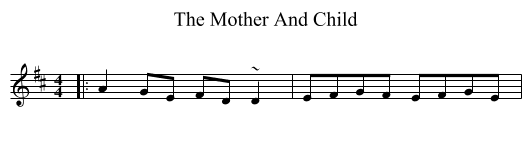 Mother And Child, The  - staff notation
