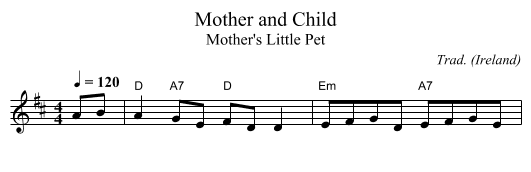 Mother and Child - staff notation