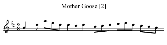 Mother Goose [2] - staff notation