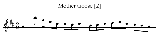 Mother Goose [2] - staff notation