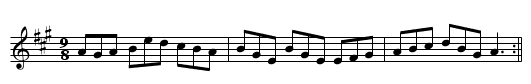 Mother Goose or Grimaldi - fragment. GS.020 - staff notation