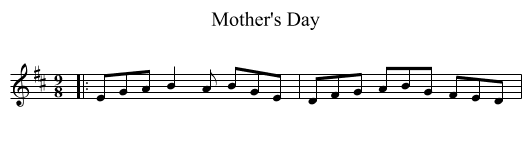 Mother's Day - staff notation