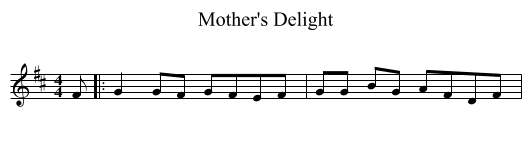 Mother's Delight - staff notation