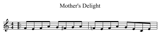 Mother's Delight - staff notation