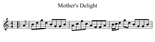 Mother's Delight - staff notation