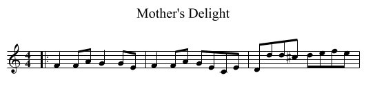 Mother's Delight - staff notation