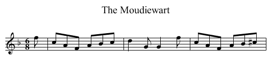 Moudiewart, The - staff notation