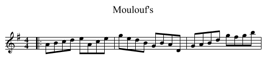 Moulouf's - staff notation