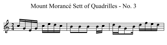 Mount Morancé Sett of Quadrilles - No. 3 - staff notation