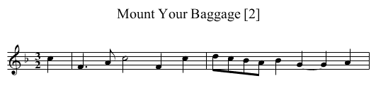 Mount Your Baggage [2] - staff notation