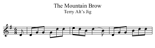 Mountain Brow, The - staff notation