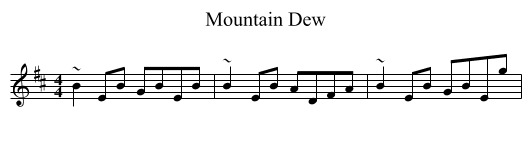 Mountain Dew - staff notation
