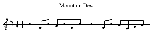 Mountain Dew - staff notation