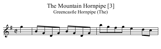 Mountain Hornpipe [3], The - staff notation
