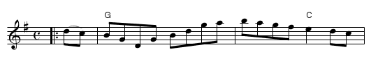 Mountain Hornpipe - staff notation