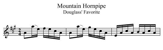 Mountain Hornpipe - staff notation